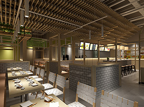 杭州“米迭香”快餐店设计装修效果图案例
